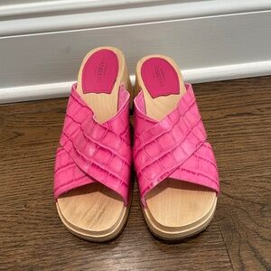 Pink Swedish HasBeens Clogs Sandals